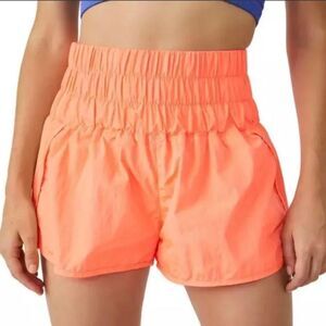 Free People FP Movement The Way Home Shorts High Rise Athletic Papaya Coral M